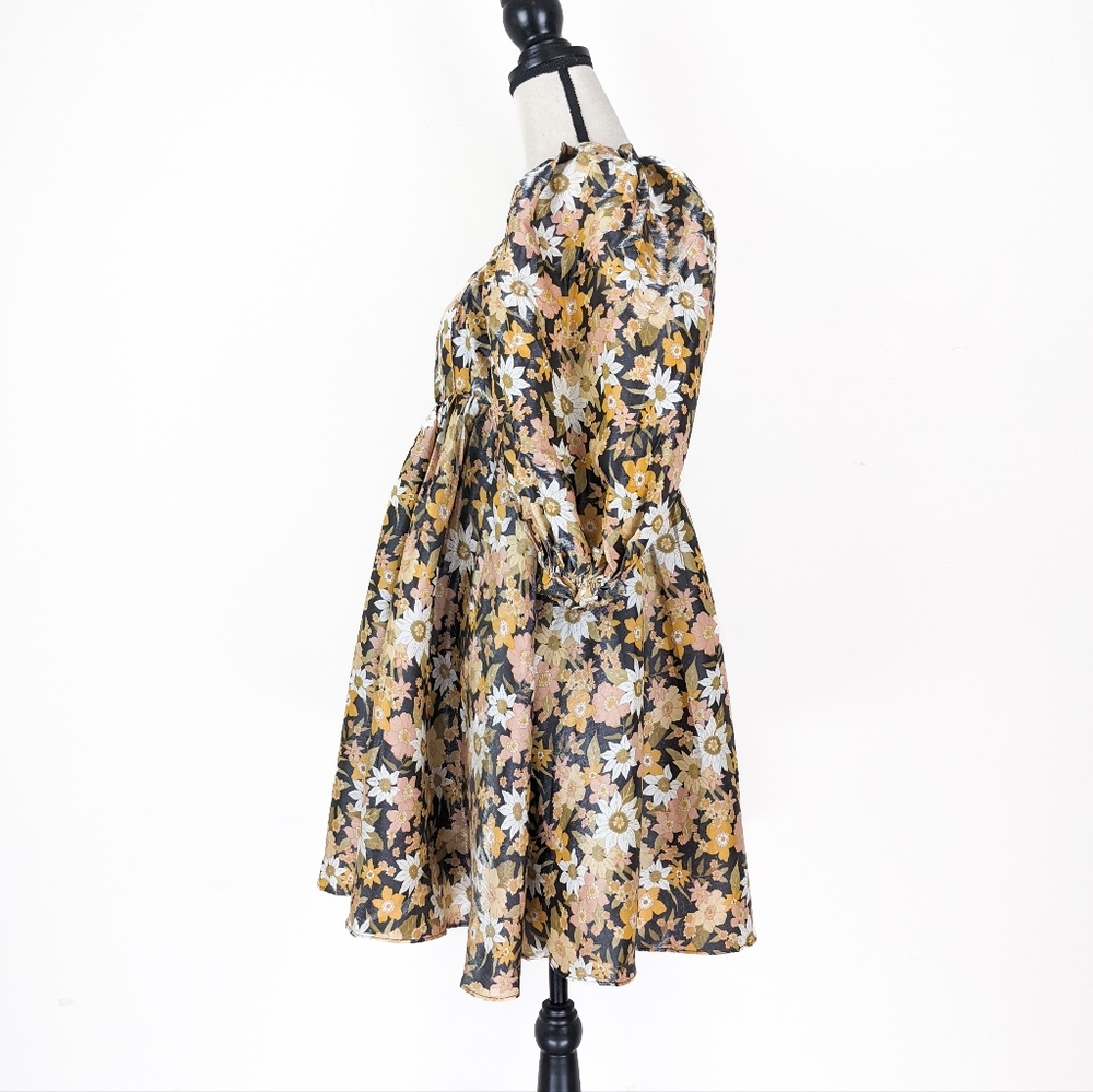 🦋LAST 1🦋 NWT Storia Autumn Floral Baby Doll Mini Dress - Picture 3 of 6